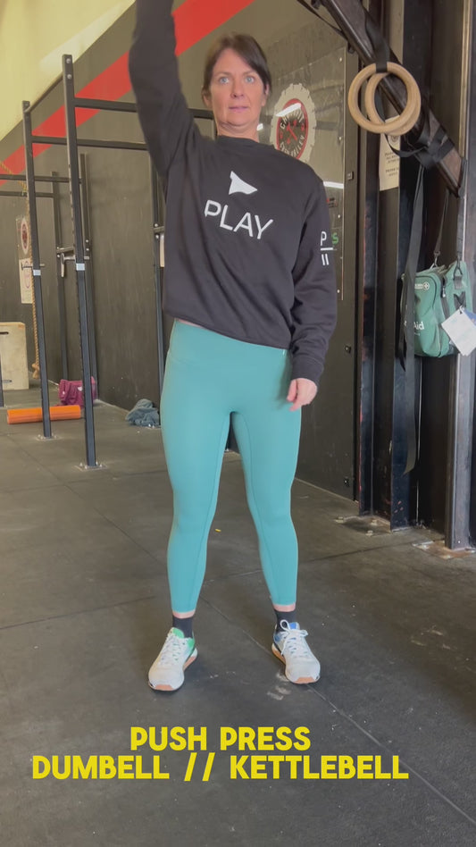 Push Press with Kettlebell or Dumbell
